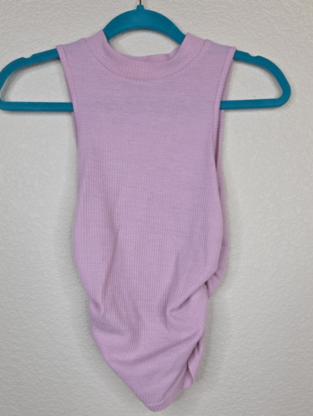 Sleeveless Ribbed Pink Lavender Tank Top